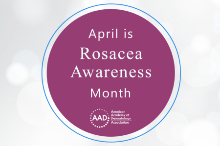 American Academy of Dermatology | April is Rosacea Awareness Month icon