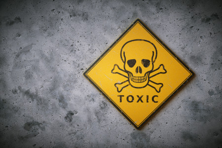 warning sign for toxic chemicals