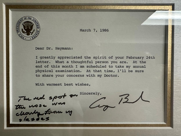 Image for DWII of letter from President Bush