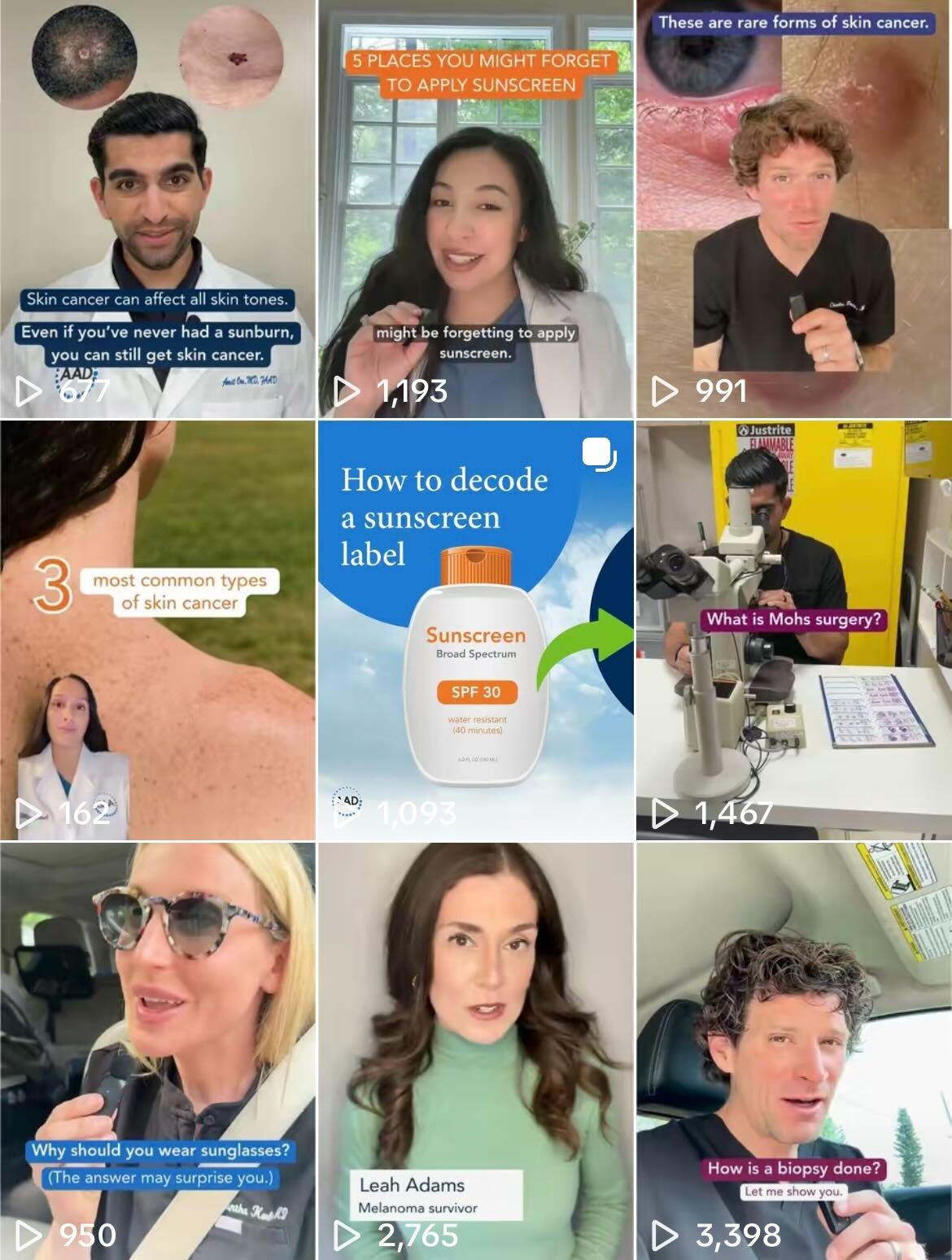 Image of social media posts for Your Dermatologist Knows on TikTok