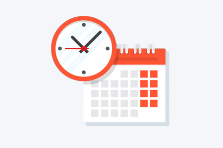 Calendar and clock icons