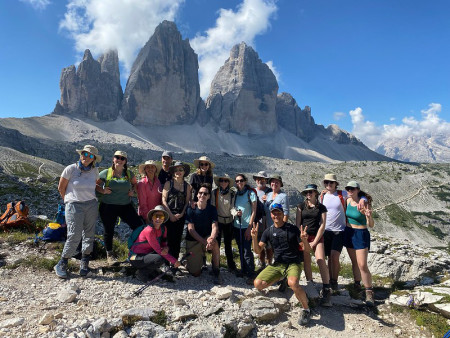 Skin Cancer Take a Hike photo of trek to Dolomites in 2022