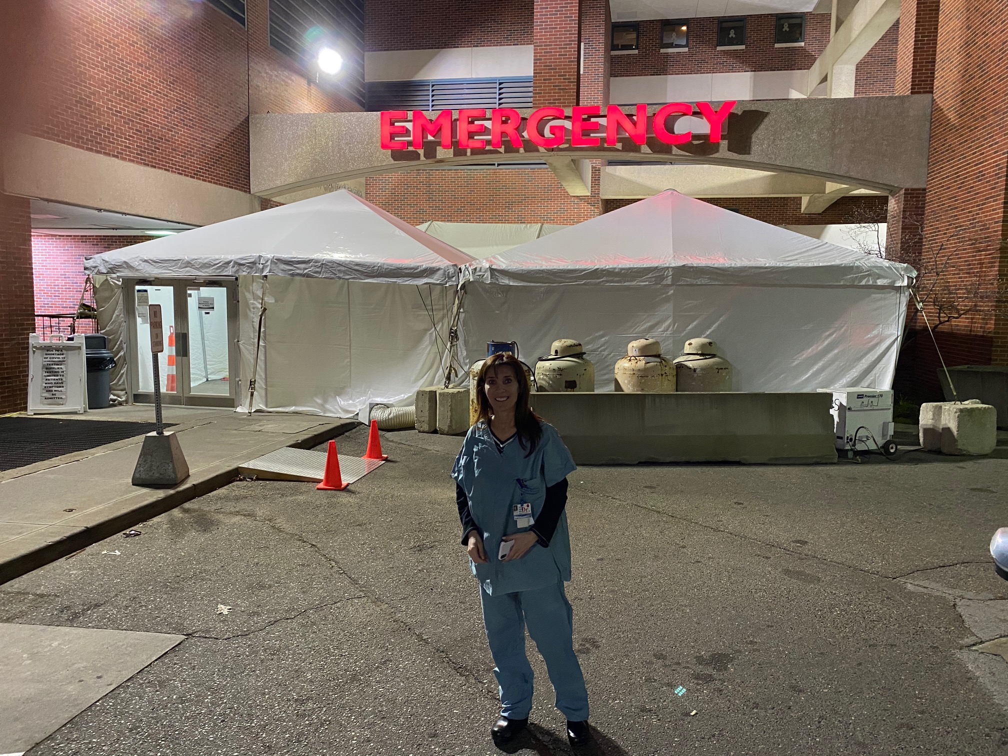 Linda Stein Gold outside of ER