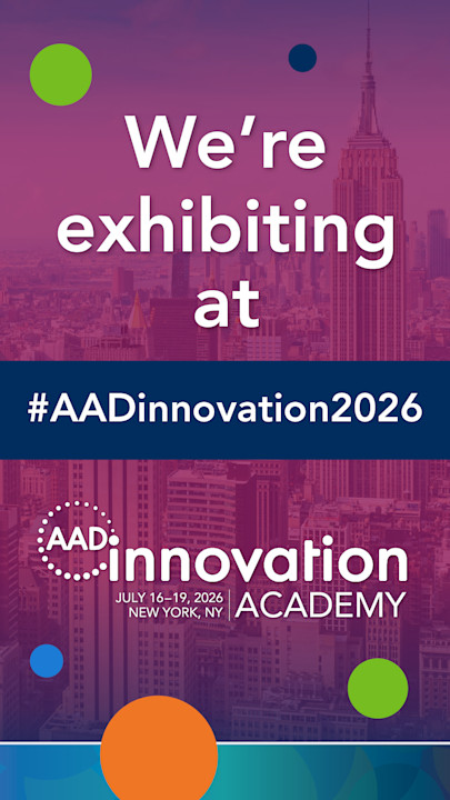 2026 AAD Innovation Academy Social Media -We're exhibiting - Instagram story graphic