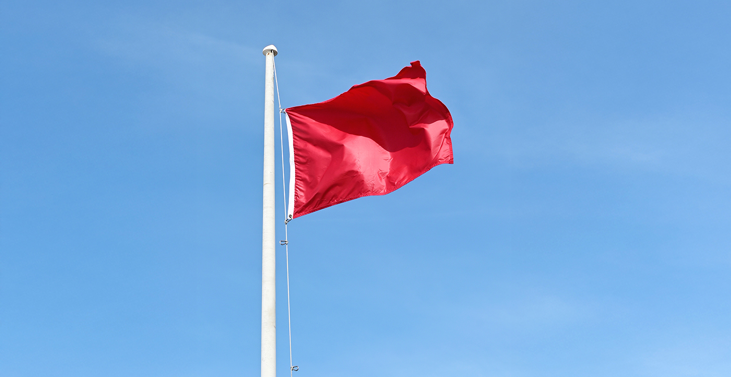A simple stripe or a red flag Banner image