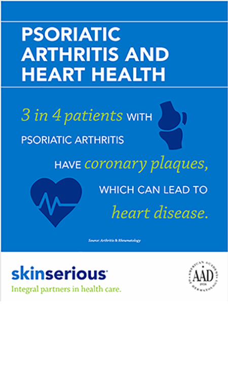 Psoriatic arthritis heart infographic image