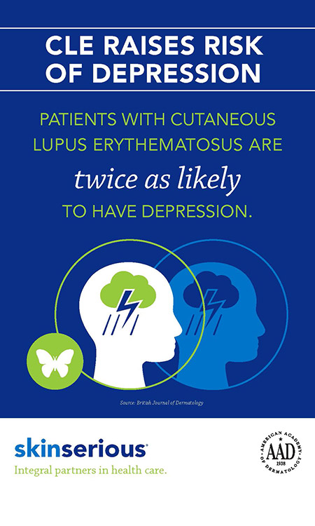 CLE raises risk of depression infographic image