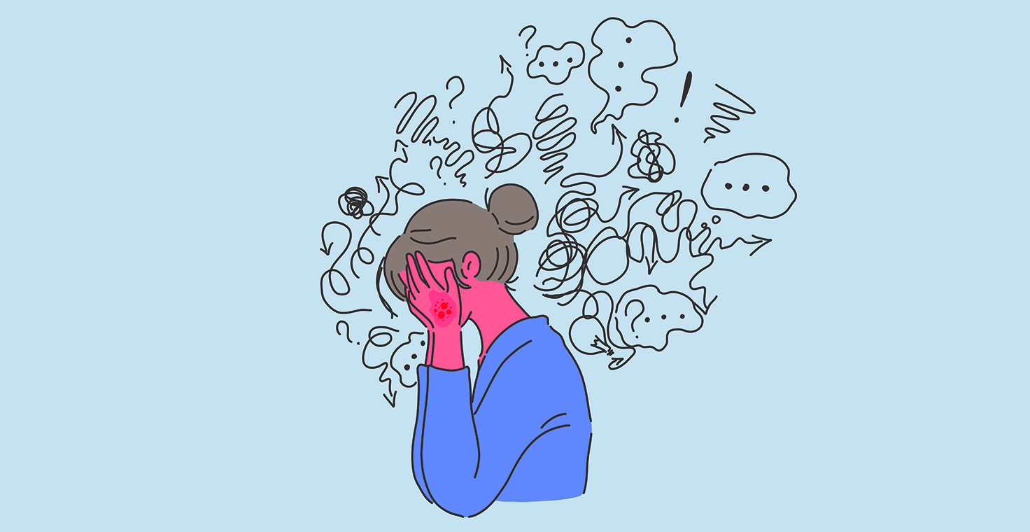 Illustration for the skin and stress connection