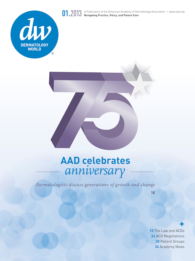 Dermatology World cover January 2013