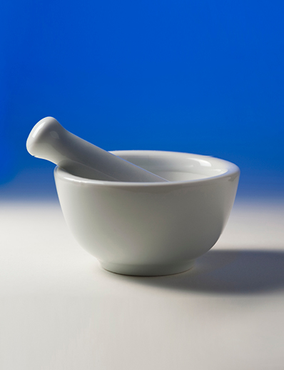 Dermatology World abstract illustration of mortal and pestle 