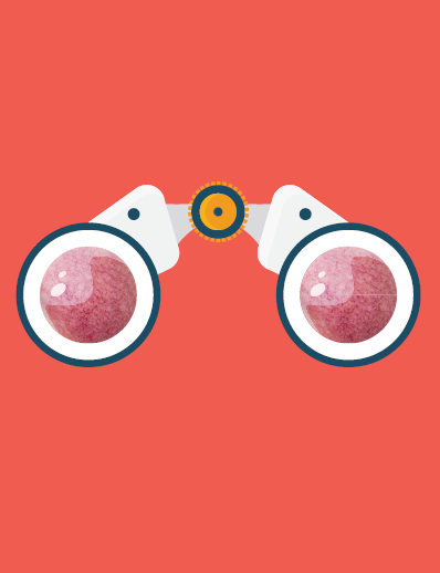 Dermatology World abstract illustration of binoculars