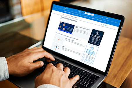 Image of member visiting the AAD Coding Resource Center on the aad.org website