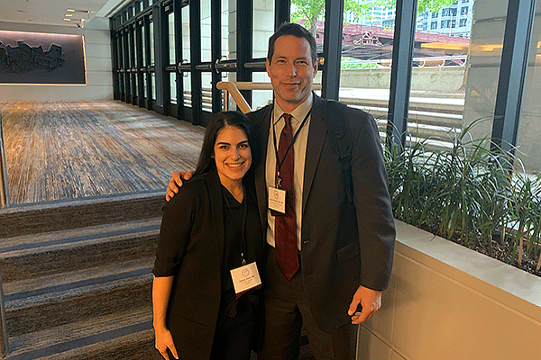 Photo of Dr. Jeremy Bordeaux and his ADLP mentee Mariam Mafee, MD, FAAD.