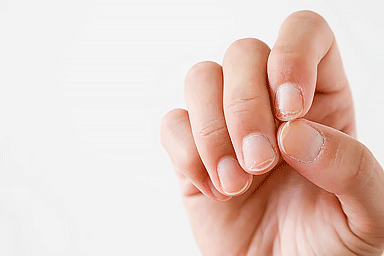 Dry, damaged, injured, diseases nails