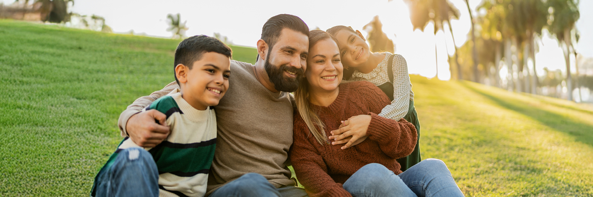 Image of a family enjoying time in the sun