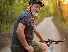 older man on bike