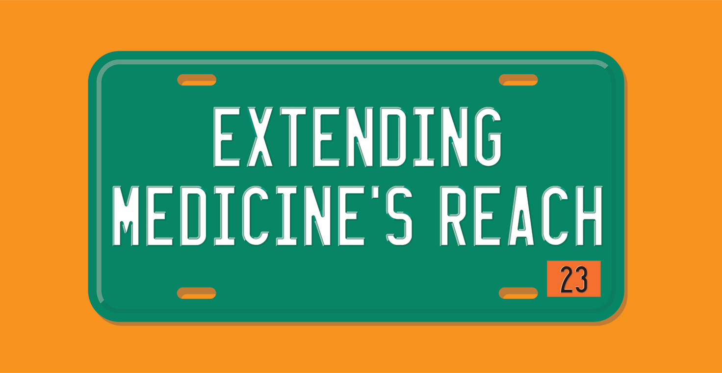 Banner for extending medicine's reach