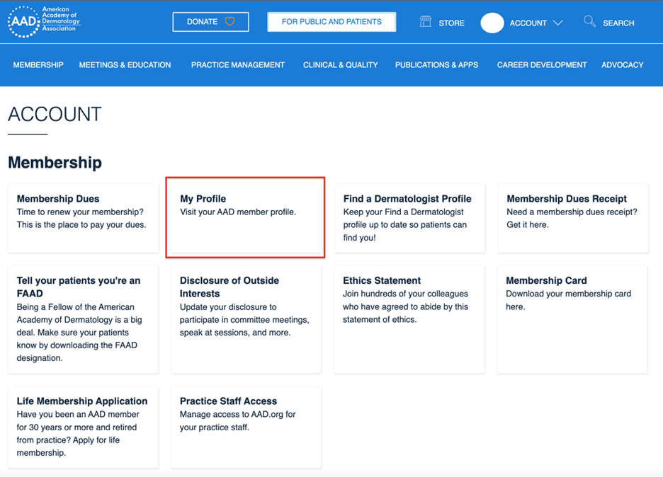Screenshot for DW on account address change
