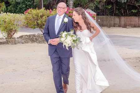 After four skin cancer surgeries, Andy Jacobs walks his youngest daughter down the aisle