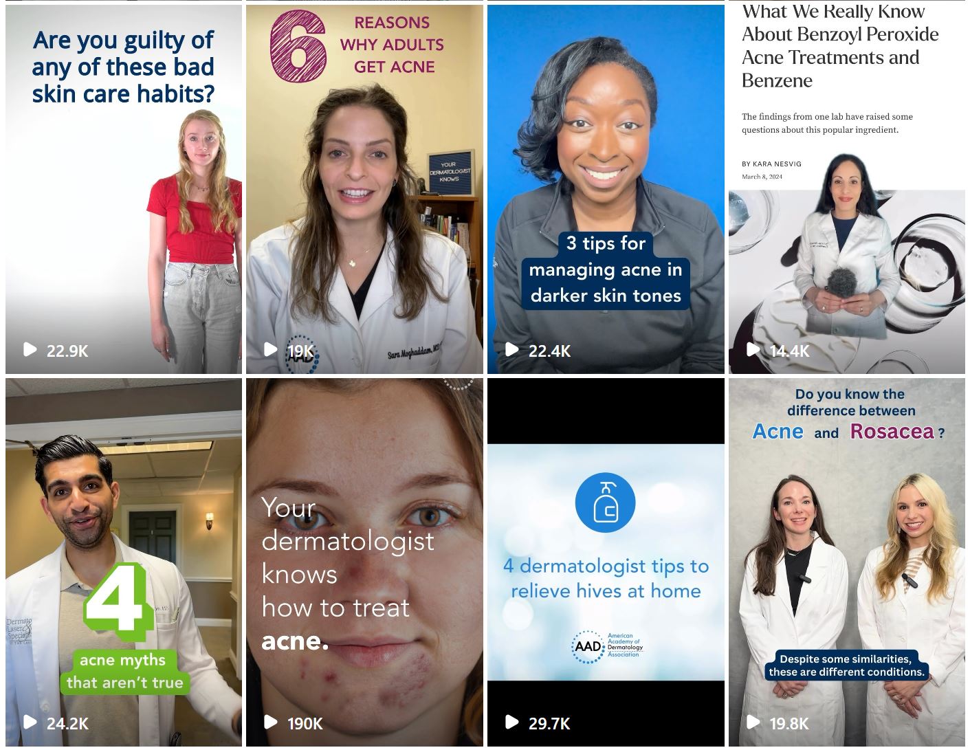 Collection of Instagram social media image for Your Dermatologist Knows June 2024