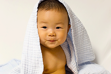 Baby with blanket