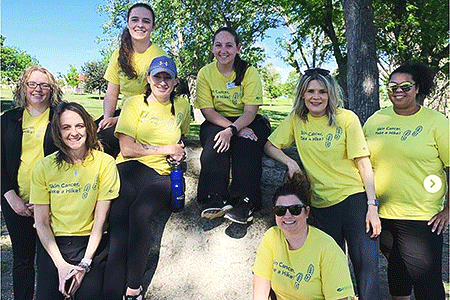 Heartland Dermatology & Skin Cancer Center staff came together and hiked as a group.