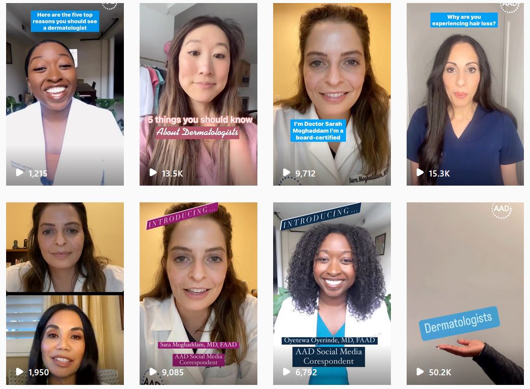 Selection of Instagram posts