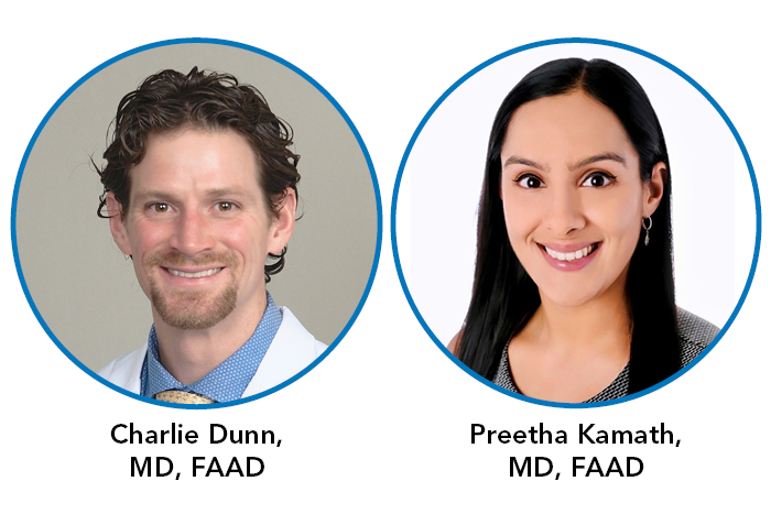 Headshots of Drs. Charlie Dunn and Preetha Kamath