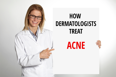 Image for an article about how dermatologists treat acne