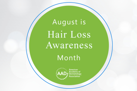 August is Hair Loss Awareness Month - AAD circle icon image