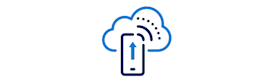 Icon depicting backing up mobile