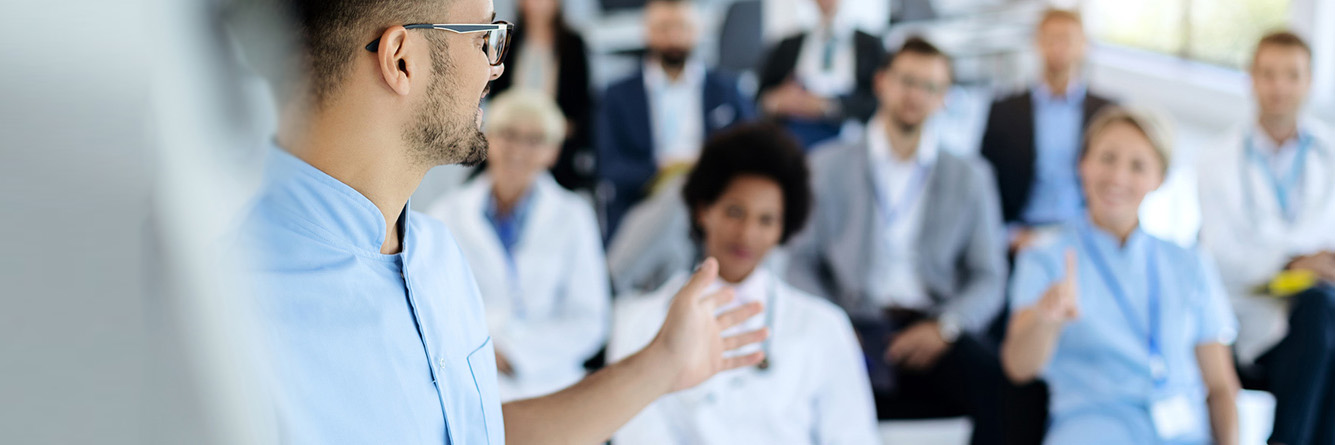 Image depicting healthcare staff in a classroom