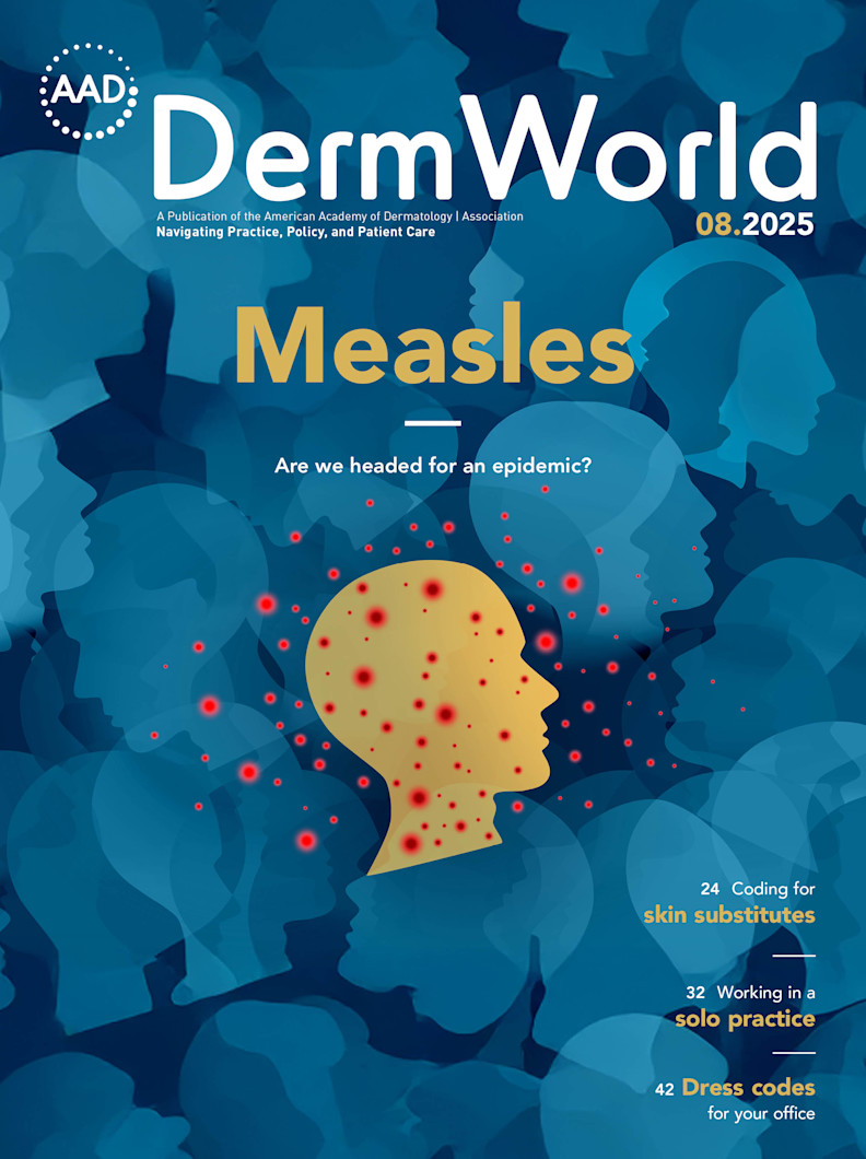 August 2025 cover of DermWorld.