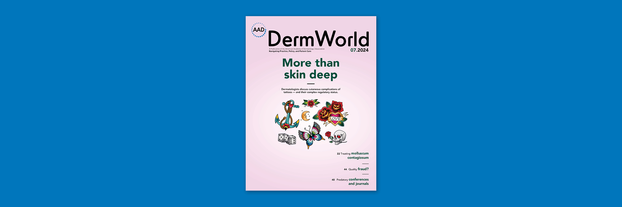 Image of July 2024 issue of DermWorld cover