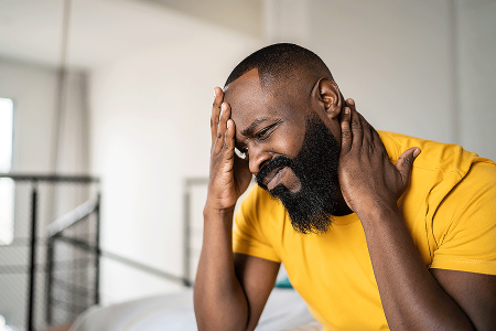 Pain on back of head due to acne keloidalis nuchae