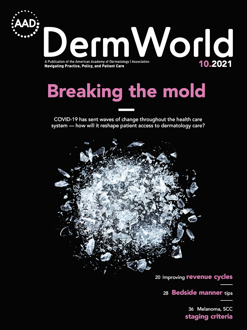Cover image for October 2021 DermWorld