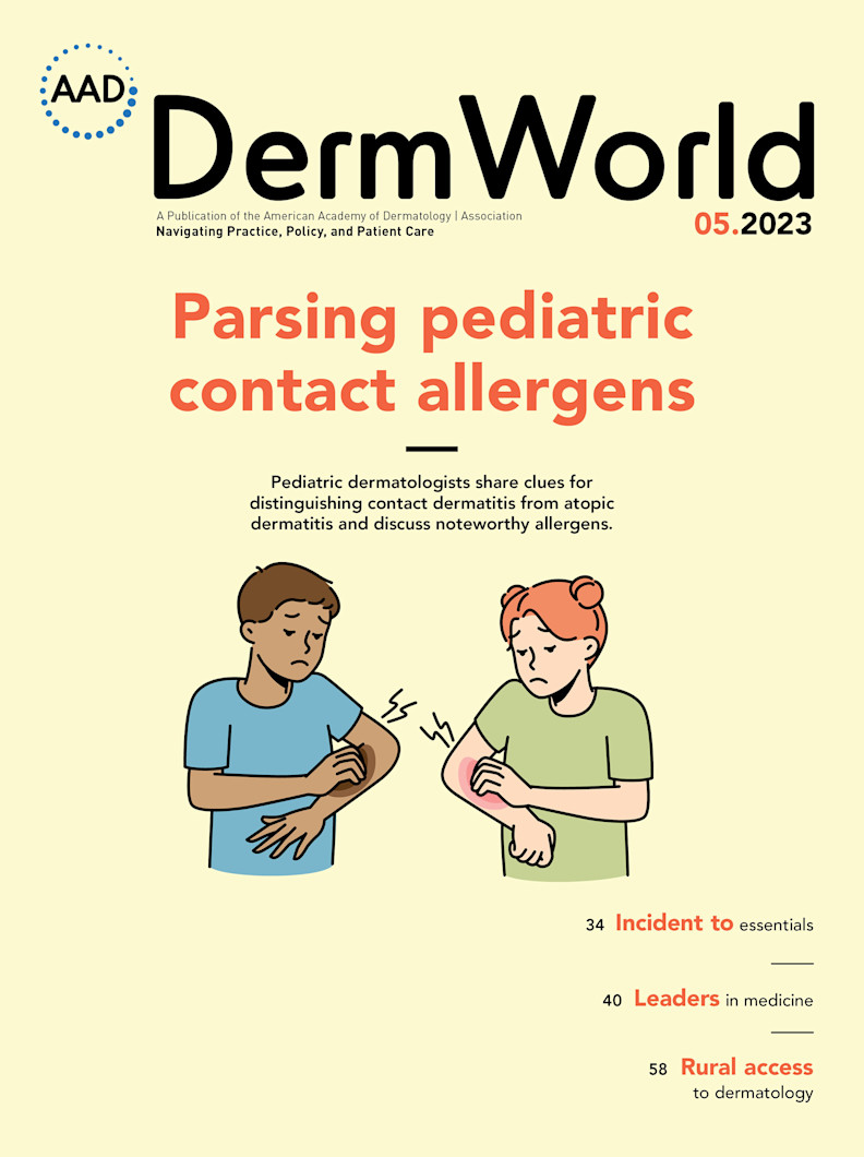 Cover image for May 2023 DermWorld