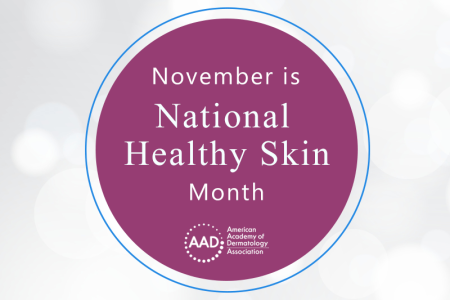 November is National Healthy Skin Month - AAD circle icon image