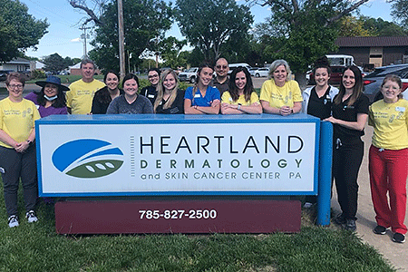 Heartland Dermatology & Skin Cancer Center staff participated in Skin Cancer, Take a Hike! as a team building experience.