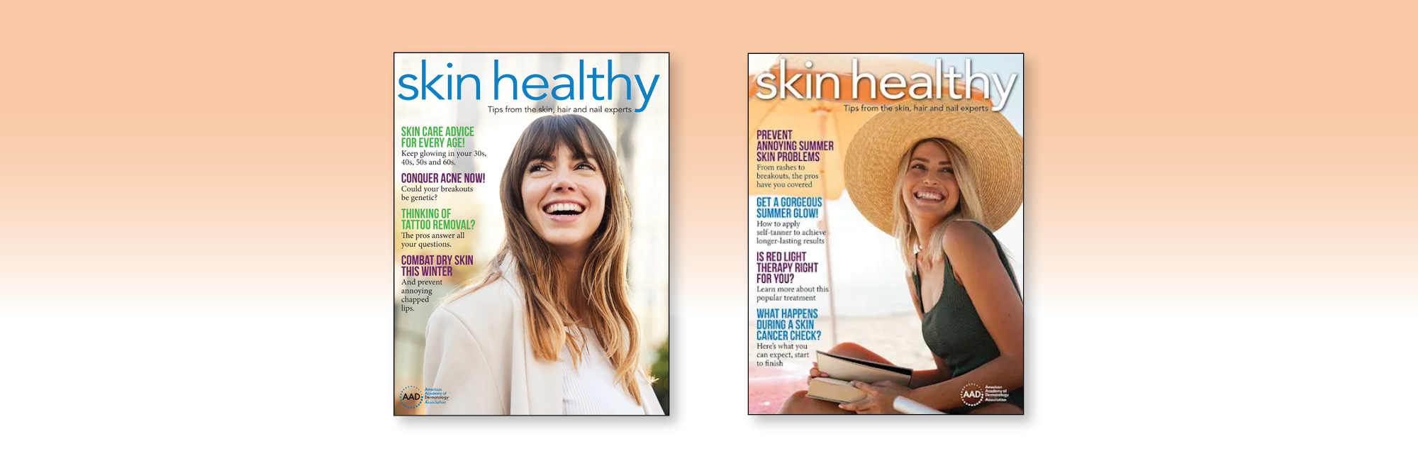 Image of skin healthy magazine covers