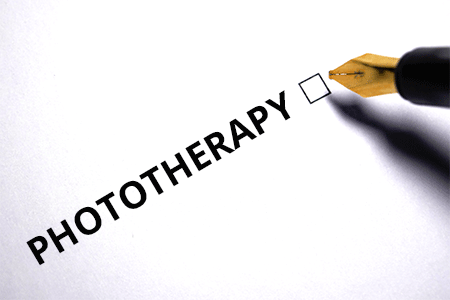 Dermatologist prescribes phototherapy medical procedure