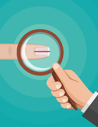 Dermatology World abstract illustration of fingernail