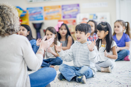 young children in classroom