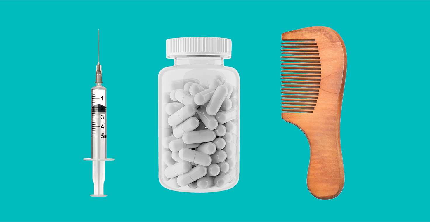 Banner for managing hair loss