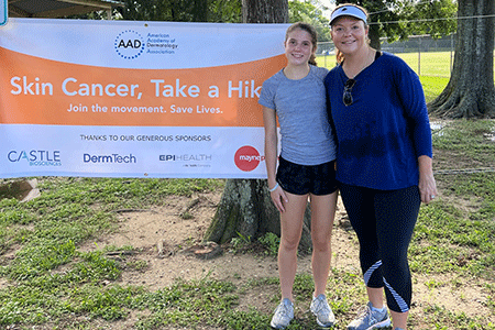 Sarah Jackson, MD, FAAD, and daughter Adelaide Jackson brought their community together to promote sun safety.