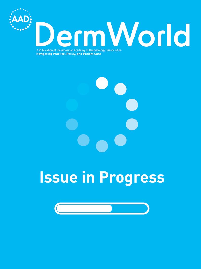 DermWorld issue in progress cover