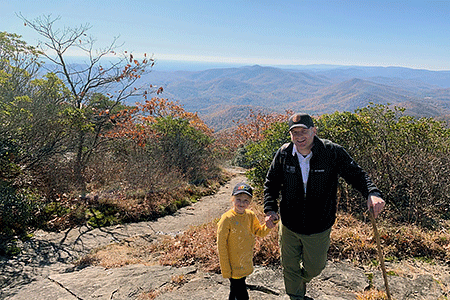 Dr. Blalock loved being able to get his daughter involved in a hike.