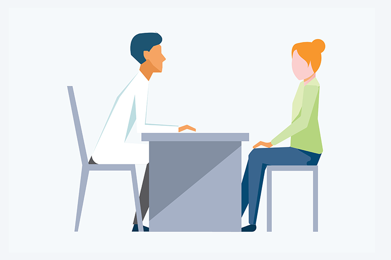 patient seeing a doctor illustrations