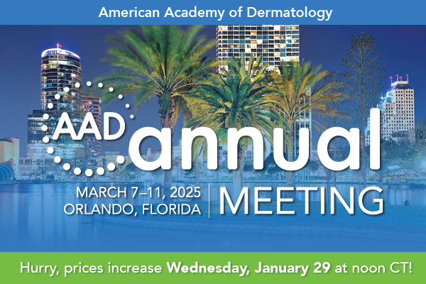 Image for AAD Annual Meeting 2025, warning that early bird registration closes 