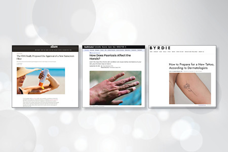 Three news stories about Your Dermatologist Knows.